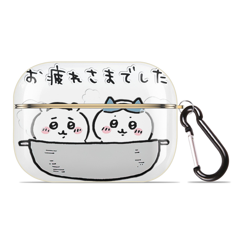 （画像用） ちいかわ ハチワレ Chii-kawa hachiware 【AirPods Pro用】ハードシェル保護ケース｜耐衝撃・防指紋・カラビナ付き商品仕様