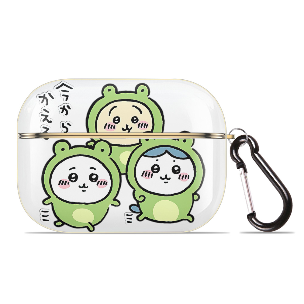 （画像用） ちいかわ ハチワレ Chii-kawa hachiware 【AirPods Pro用】ハードシェル保護ケース｜耐衝撃・防指紋・カラビナ付き商品仕様