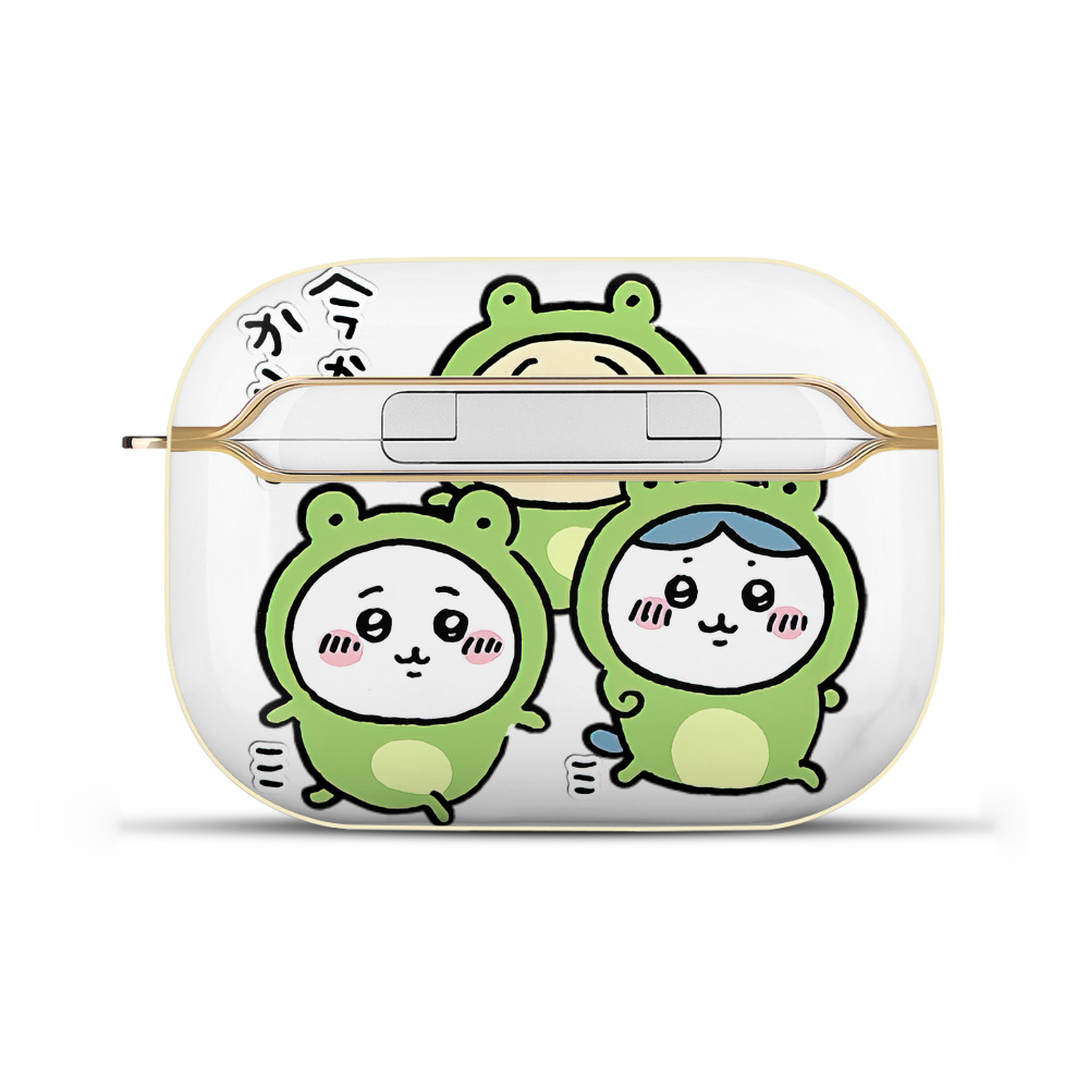 （画像用） ちいかわ ハチワレ Chii-kawa hachiware 【AirPods Pro用】ハードシェル保護ケース｜耐衝撃・防指紋・カラビナ付き商品仕様
