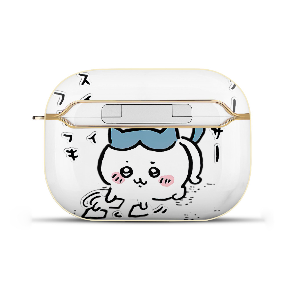 （画像用） ちいかわ ハチワレ Chii-kawa hachiware 【AirPods Pro用】ハードシェル保護ケース｜耐衝撃・防指紋・カラビナ付き商品仕様