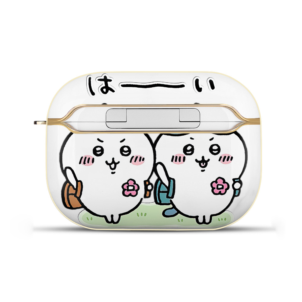 （画像用） ちいかわ ハチワレ Chii-kawa hachiware 【AirPods Pro用】ハードシェル保護ケース｜耐衝撃・防指紋・カラビナ付き商品仕様