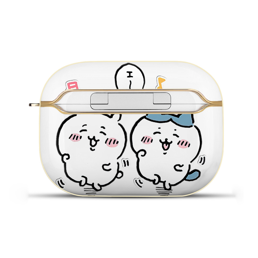 （画像用） ちいかわ ハチワレ Chii-kawa hachiware 【AirPods Pro用】ハードシェル保護ケース｜耐衝撃・防指紋・カラビナ付き商品仕様