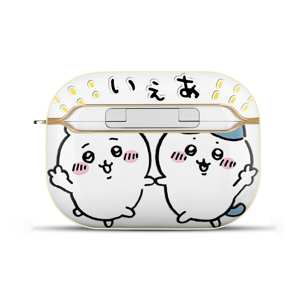 （画像用） ちいかわ ハチワレ Chii-kawa hachiware 【AirPods Pro用】ハードシェル保護ケース｜耐衝撃・防指紋・カラビナ付き商品仕様