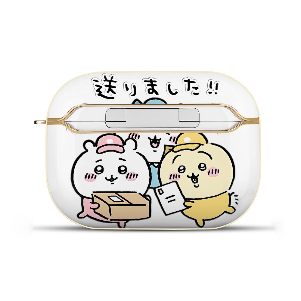 （画像用） ちいかわ ハチワレ Chii-kawa hachiware 【AirPods Pro用】ハードシェル保護ケース｜耐衝撃・防指紋・カラビナ付き商品仕様