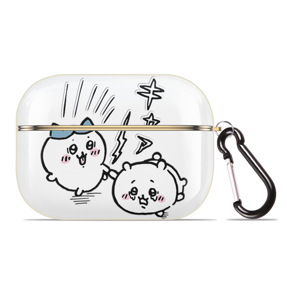 （画像用） ちいかわ ハチワレ Chii-kawa hachiware 【AirPods Pro用】ハードシェル保護ケース｜耐衝撃・防指紋・カラビナ付き商品仕様
