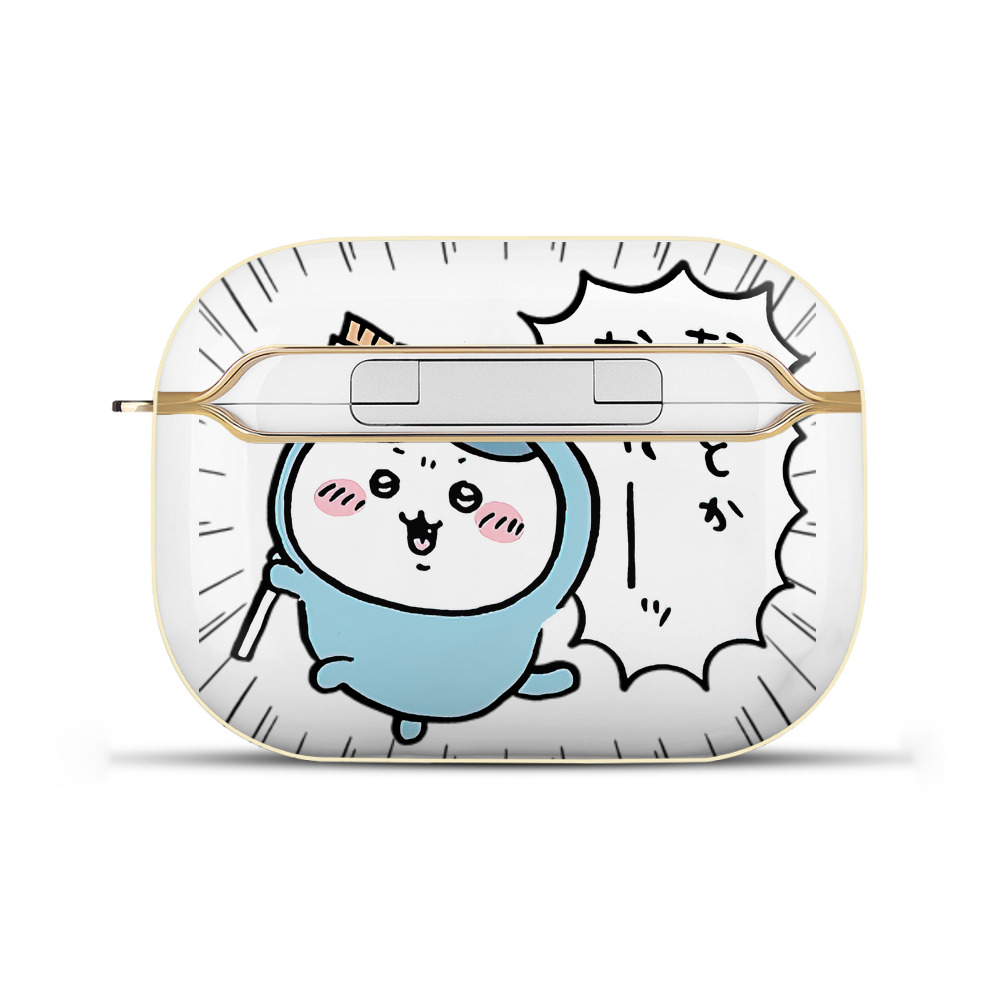 （画像用） ちいかわ ハチワレ Chii-kawa hachiware 【AirPods Pro用】ハードシェル保護ケース｜耐衝撃・防指紋・カラビナ付き商品仕様
