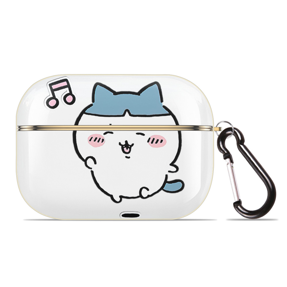 （画像用） ちいかわ ハチワレ Chii-kawa hachiware 【AirPods Pro用】ハードシェル保護ケース｜耐衝撃・防指紋・カラビナ付き商品仕様