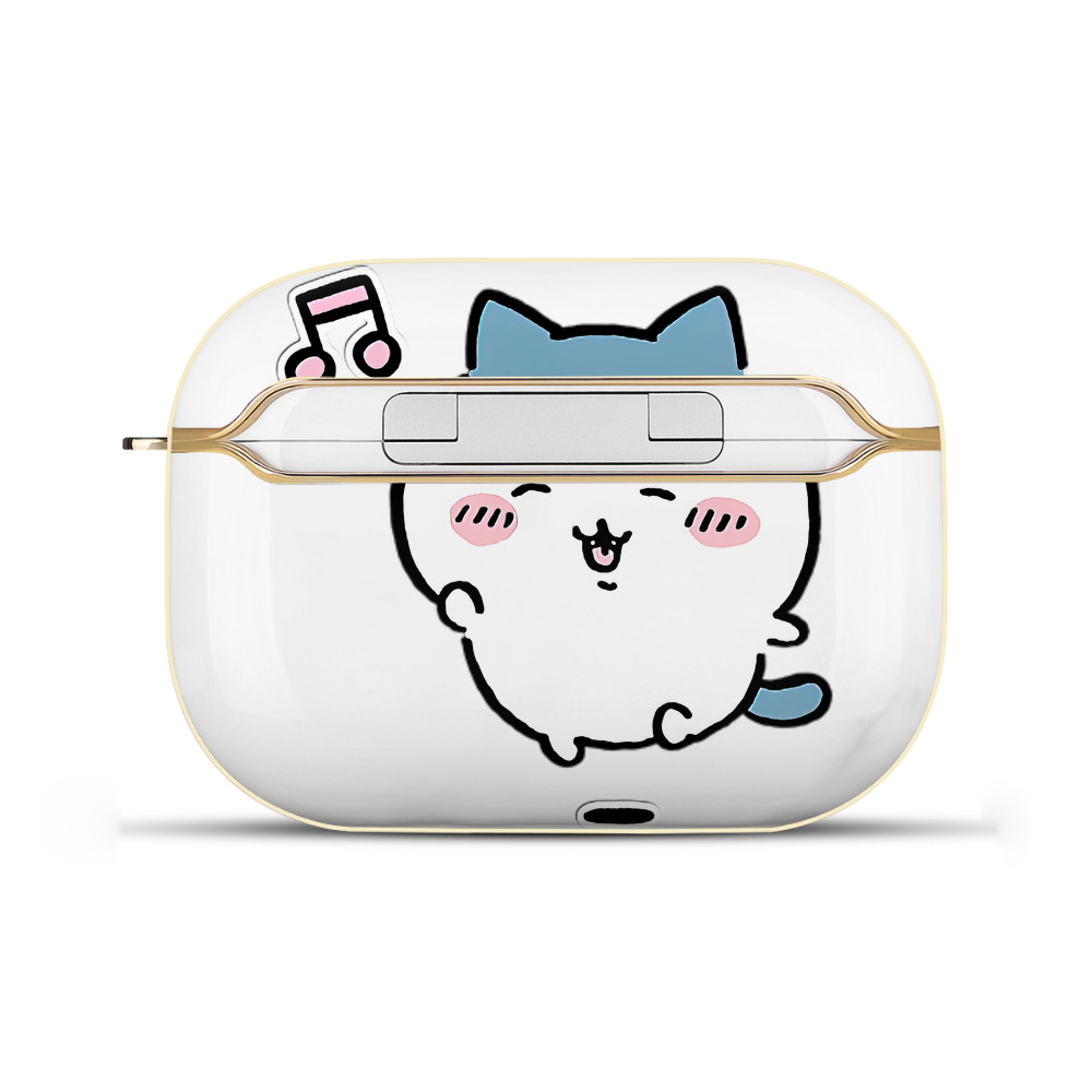 （画像用） ちいかわ ハチワレ Chii-kawa hachiware 【AirPods Pro用】ハードシェル保護ケース｜耐衝撃・防指紋・カラビナ付き商品仕様