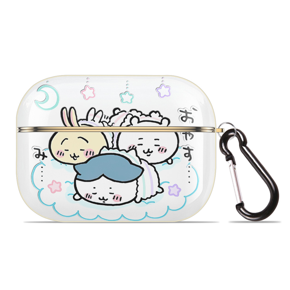 （画像用） ちいかわ ハチワレ Chii-kawa hachiware 【AirPods Pro用】ハードシェル保護ケース｜耐衝撃・防指紋・カラビナ付き商品仕様