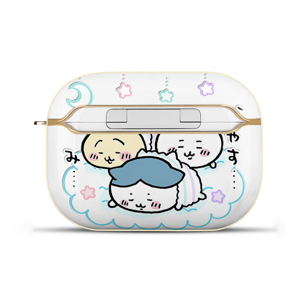 （画像用） ちいかわ ハチワレ Chii-kawa hachiware 【AirPods Pro用】ハードシェル保護ケース｜耐衝撃・防指紋・カラビナ付き商品仕様