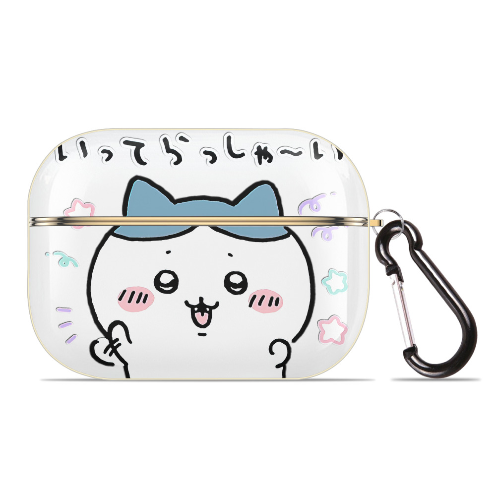 （画像用） ちいかわ ハチワレ Chii-kawa hachiware 【AirPods Pro用】ハードシェル保護ケース｜耐衝撃・防指紋・カラビナ付き商品仕様