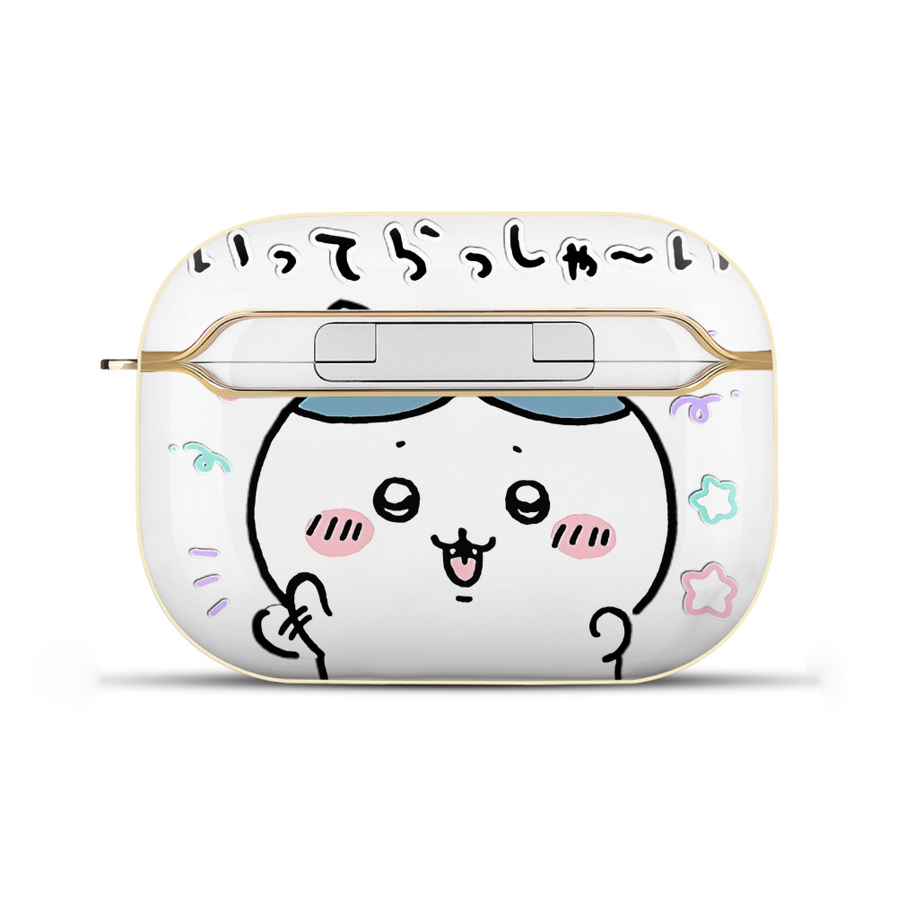 （画像用） ちいかわ ハチワレ Chii-kawa hachiware 【AirPods Pro用】ハードシェル保護ケース｜耐衝撃・防指紋・カラビナ付き商品仕様