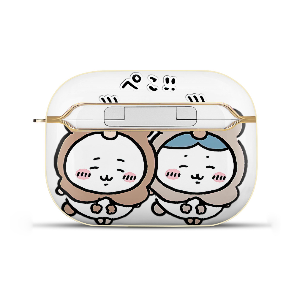 （画像用） ちいかわ ハチワレ Chii-kawa hachiware 【AirPods Pro用】ハードシェル保護ケース｜耐衝撃・防指紋・カラビナ付き商品仕様