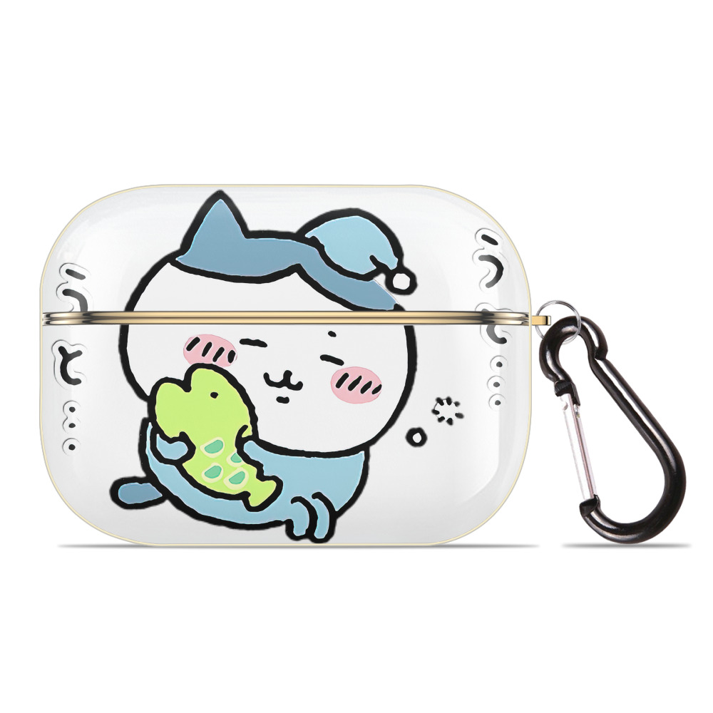 （画像用） ちいかわ ハチワレ Chii-kawa hachiware 【AirPods Pro用】ハードシェル保護ケース｜耐衝撃・防指紋・カラビナ付き商品仕様