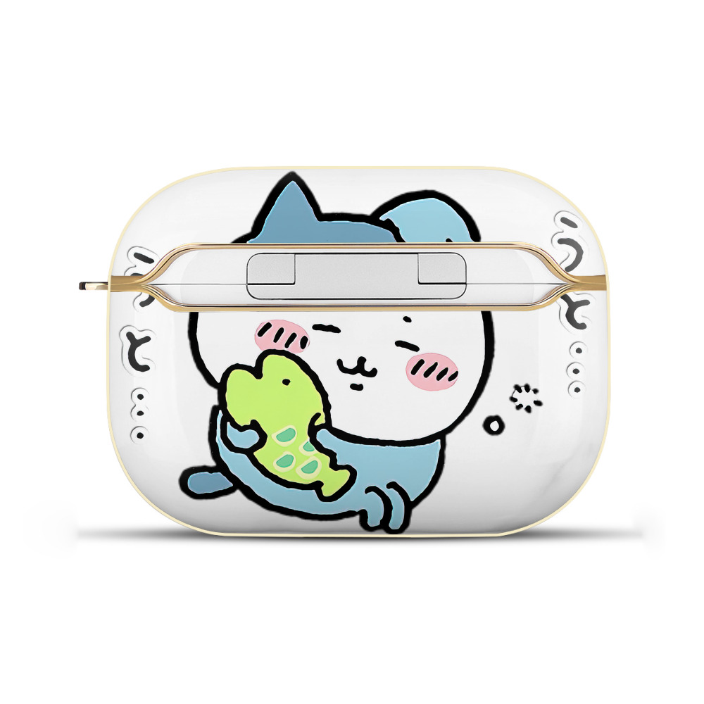 （画像用） ちいかわ ハチワレ Chii-kawa hachiware 【AirPods Pro用】ハードシェル保護ケース｜耐衝撃・防指紋・カラビナ付き商品仕様