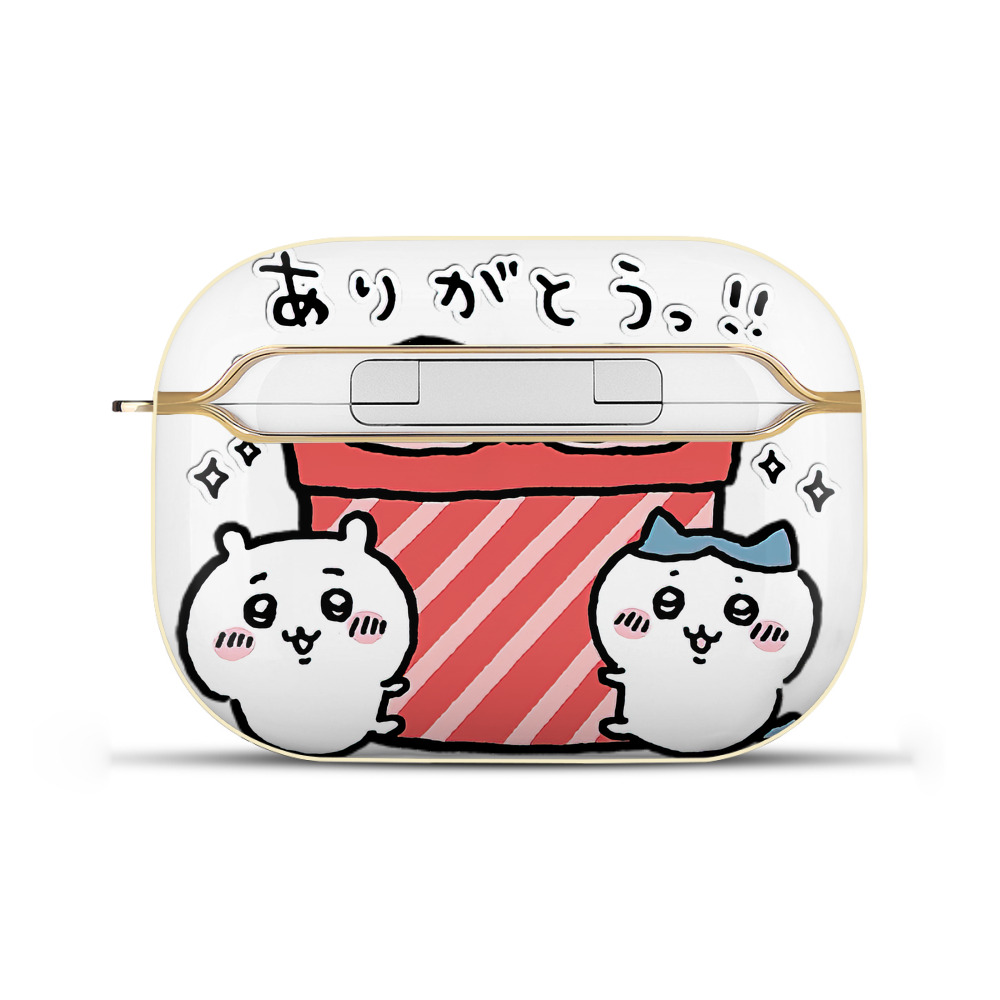 （画像用） ちいかわ ハチワレ Chii-kawa hachiware 【AirPods Pro用】ハードシェル保護ケース｜耐衝撃・防指紋・カラビナ付き商品仕様