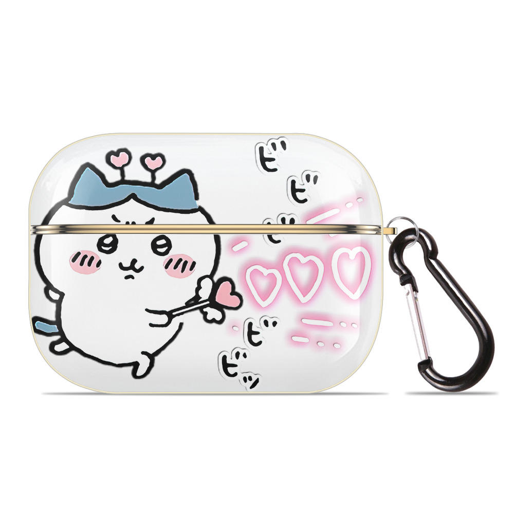 （画像用） ちいかわ ハチワレ Chii-kawa hachiware 【AirPods Pro用】ハードシェル保護ケース｜耐衝撃・防指紋・カラビナ付き商品仕様