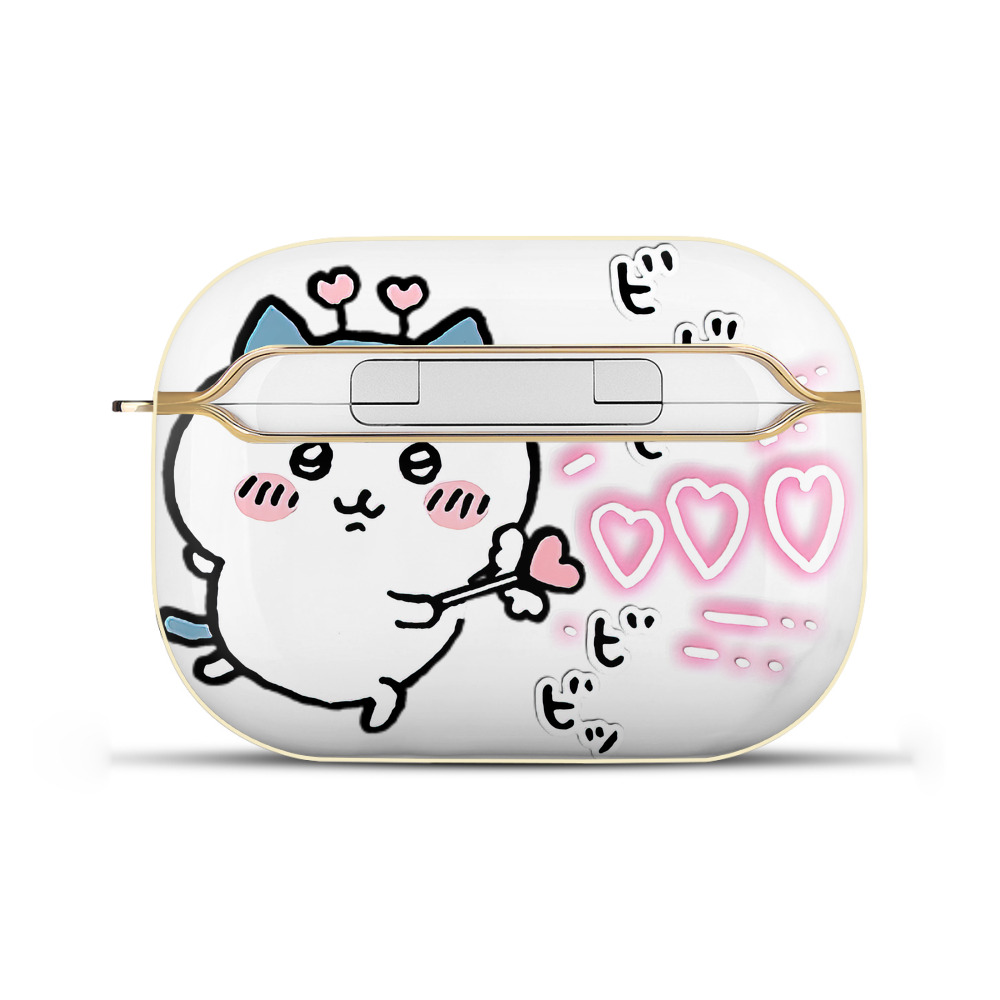 （画像用） ちいかわ ハチワレ Chii-kawa hachiware 【AirPods Pro用】ハードシェル保護ケース｜耐衝撃・防指紋・カラビナ付き商品仕様