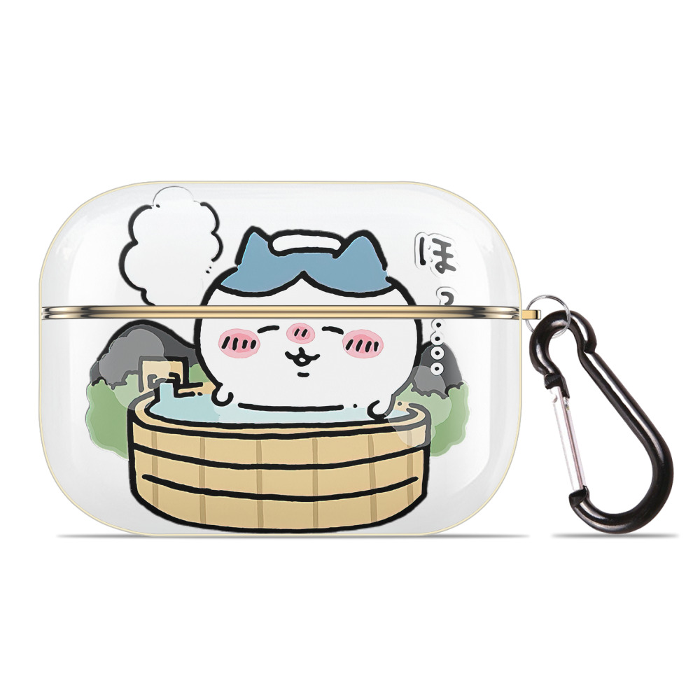 （画像用） ちいかわ ハチワレ Chii-kawa hachiware 【AirPods Pro用】ハードシェル保護ケース｜耐衝撃・防指紋・カラビナ付き商品仕様