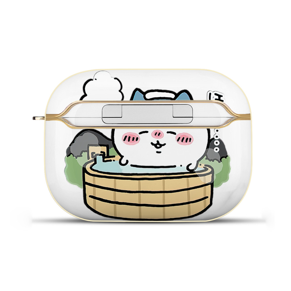 （画像用） ちいかわ ハチワレ Chii-kawa hachiware 【AirPods Pro用】ハードシェル保護ケース｜耐衝撃・防指紋・カラビナ付き商品仕様