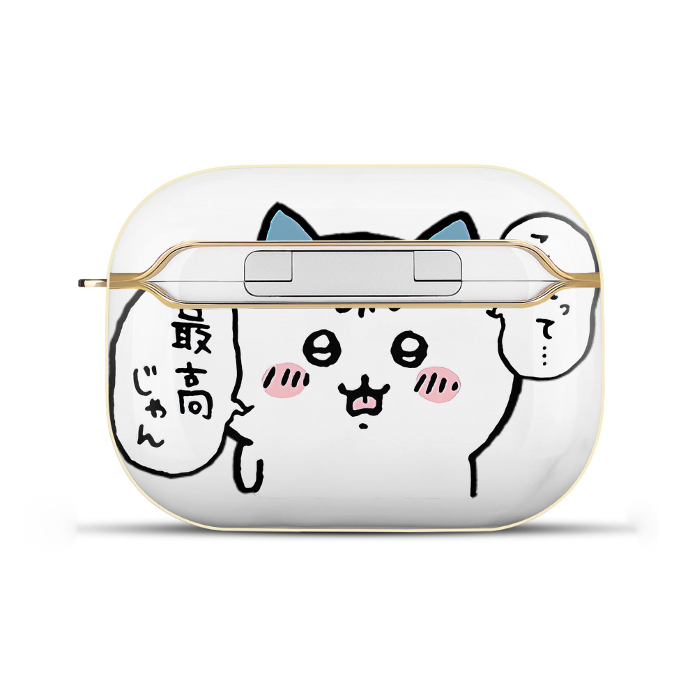 （画像用） ちいかわ ハチワレ Chii-kawa hachiware 【AirPods Pro用】ハードシェル保護ケース｜耐衝撃・防指紋・カラビナ付き商品仕様