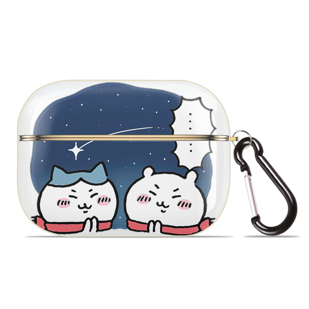 （画像用） ちいかわ ハチワレ Chii-kawa hachiware 【AirPods Pro用】ハードシェル保護ケース｜耐衝撃・防指紋・カラビナ付き商品仕様