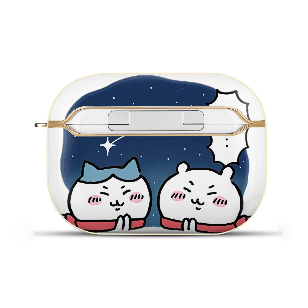 （画像用） ちいかわ ハチワレ Chii-kawa hachiware 【AirPods Pro用】ハードシェル保護ケース｜耐衝撃・防指紋・カラビナ付き商品仕様