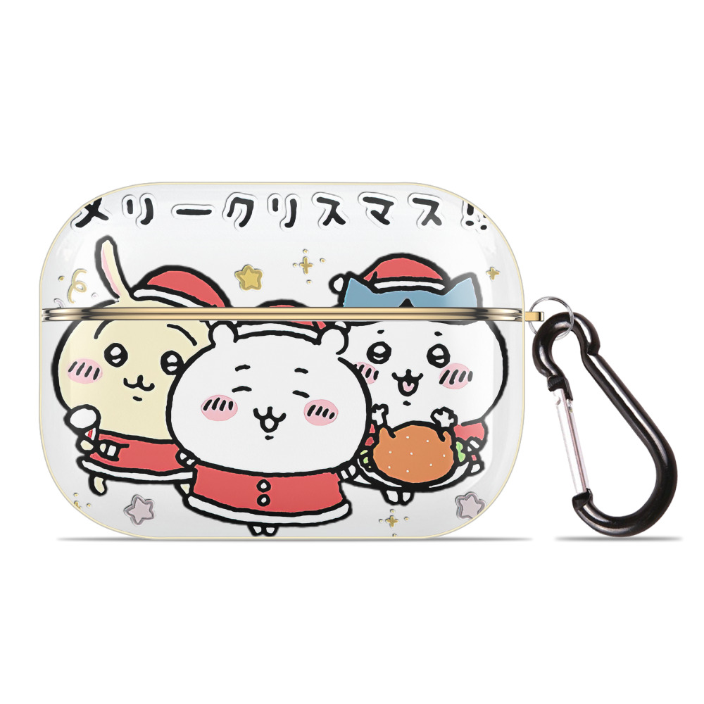 （画像用） ちいかわ ハチワレ Chii-kawa hachiware 【AirPods Pro用】ハードシェル保護ケース｜耐衝撃・防指紋・カラビナ付き商品仕様