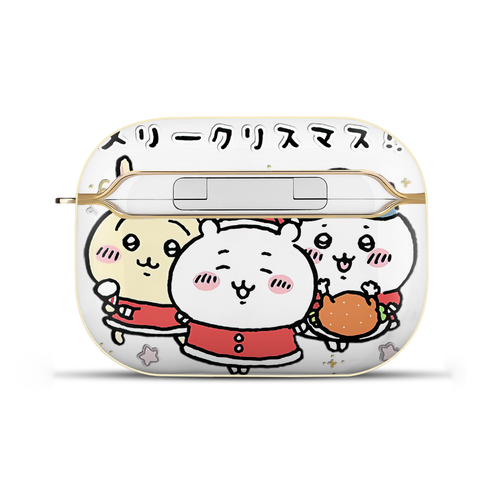 （画像用） ちいかわ ハチワレ Chii-kawa hachiware 【AirPods Pro用】ハードシェル保護ケース｜耐衝撃・防指紋・カラビナ付き商品仕様