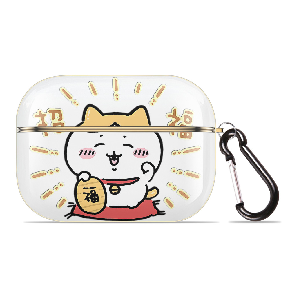 （画像用） ちいかわ ハチワレ Chii-kawa hachiware 【AirPods Pro用】ハードシェル保護ケース｜耐衝撃・防指紋・カラビナ付き商品仕様