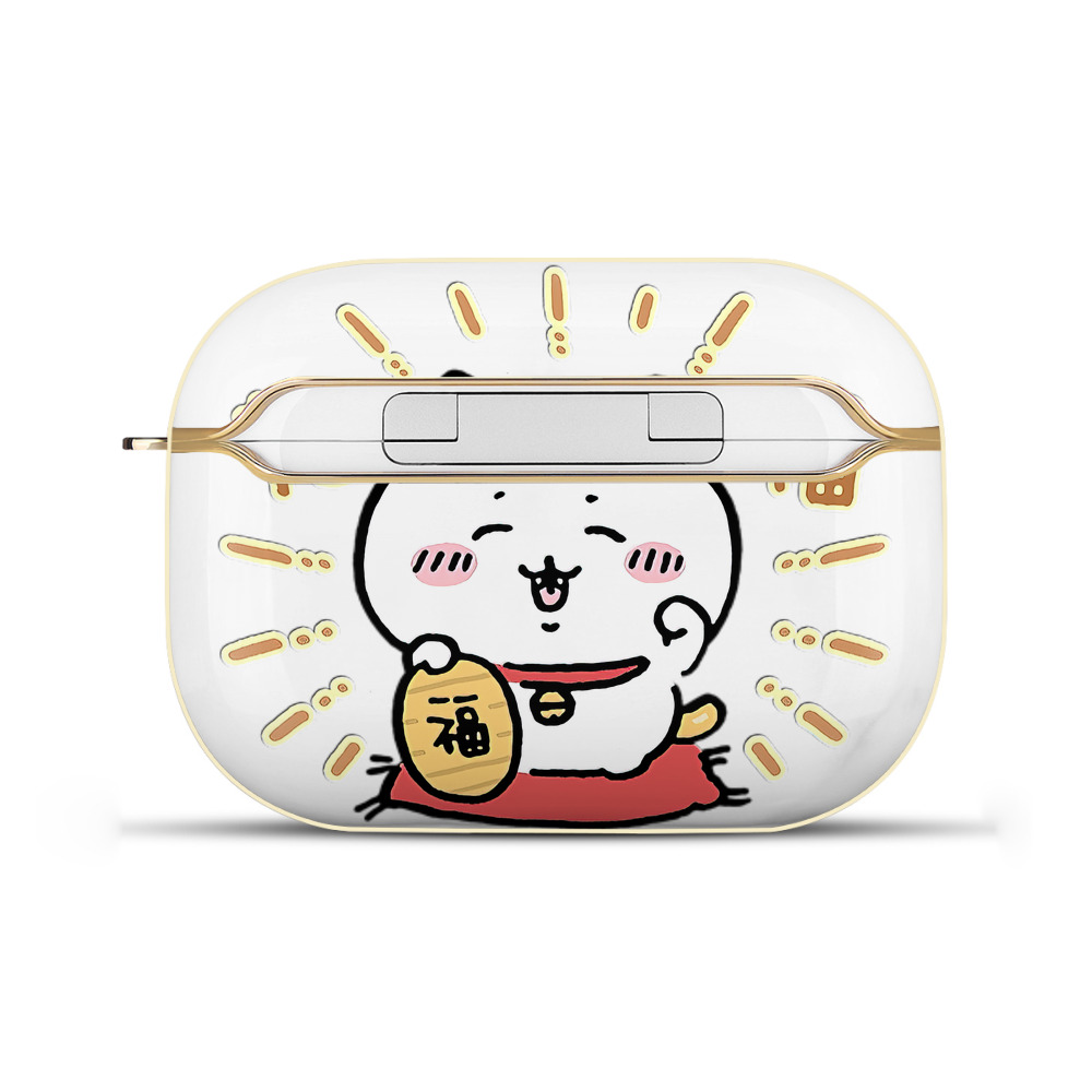 （画像用） ちいかわ ハチワレ Chii-kawa hachiware 【AirPods Pro用】ハードシェル保護ケース｜耐衝撃・防指紋・カラビナ付き商品仕様