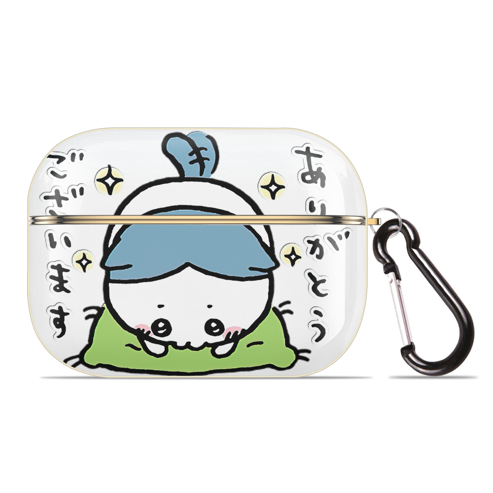 （画像用） ちいかわ ハチワレ Chii-kawa hachiware 【AirPods Pro用】ハードシェル保護ケース｜耐衝撃・防指紋・カラビナ付き商品仕様
