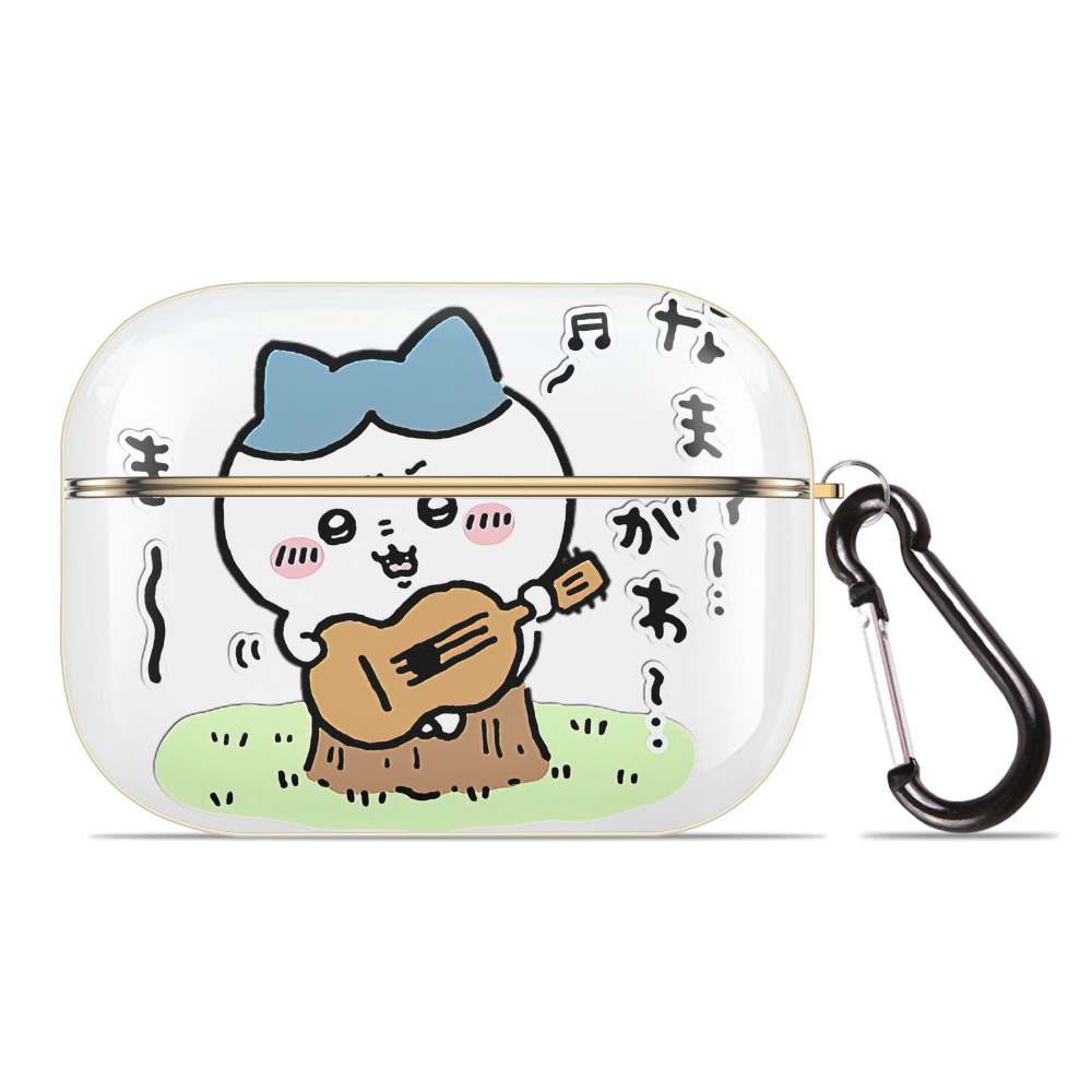 （画像用） ちいかわ ハチワレ Chii-kawa hachiware 【AirPods Pro用】ハードシェル保護ケース｜耐衝撃・防指紋・カラビナ付き商品仕様