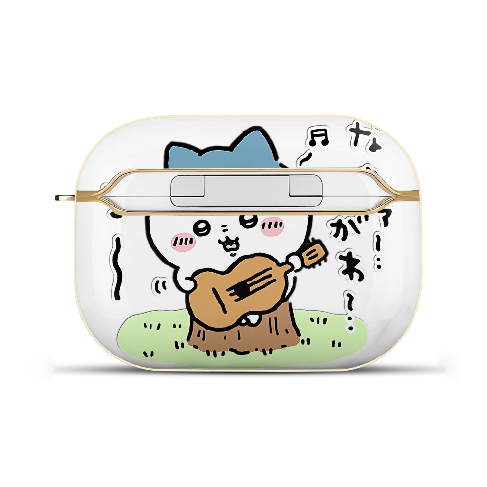 （画像用） ちいかわ ハチワレ Chii-kawa hachiware 【AirPods Pro用】ハードシェル保護ケース｜耐衝撃・防指紋・カラビナ付き商品仕様