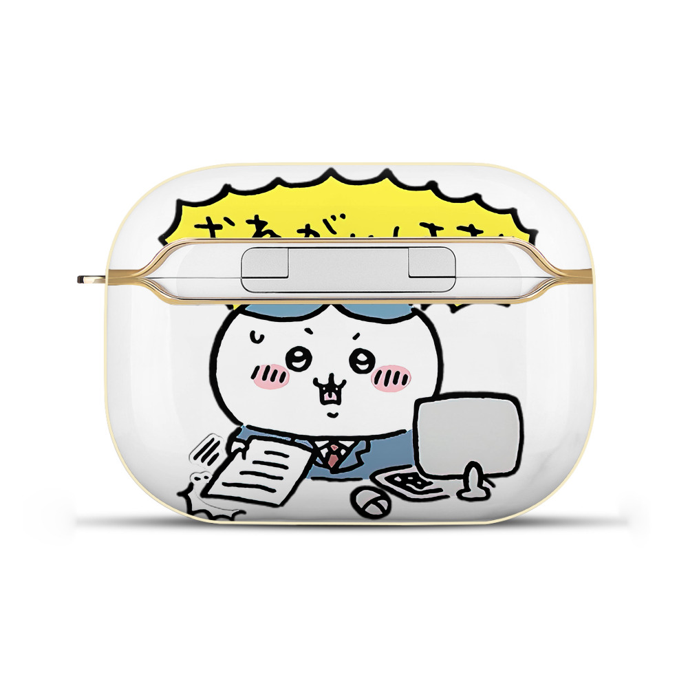 （画像用） ちいかわ ハチワレ Chii-kawa hachiware 【AirPods Pro用】ハードシェル保護ケース｜耐衝撃・防指紋・カラビナ付き商品仕様
