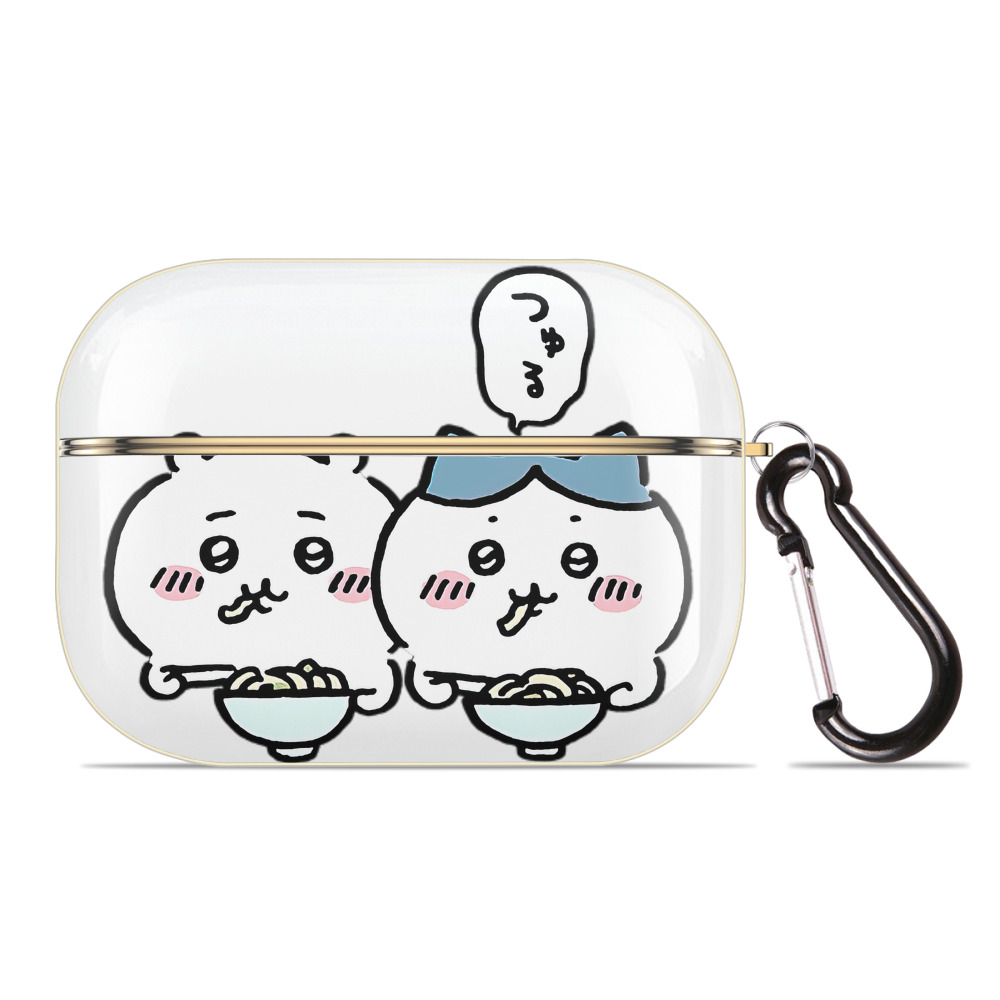 （画像用） ちいかわ ハチワレ Chii-kawa hachiware 【AirPods Pro用】ハードシェル保護ケース｜耐衝撃・防指紋・カラビナ付き商品仕様
