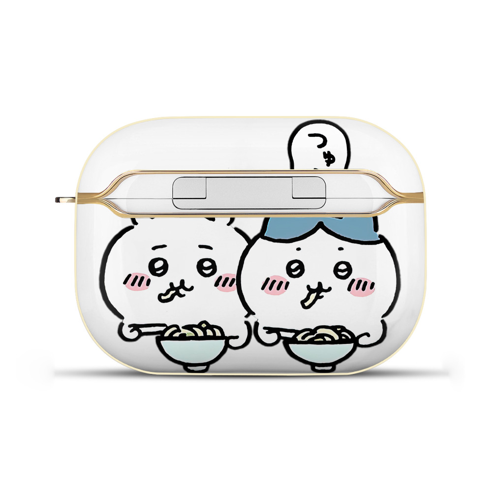 （画像用） ちいかわ ハチワレ Chii-kawa hachiware 【AirPods Pro用】ハードシェル保護ケース｜耐衝撃・防指紋・カラビナ付き商品仕様