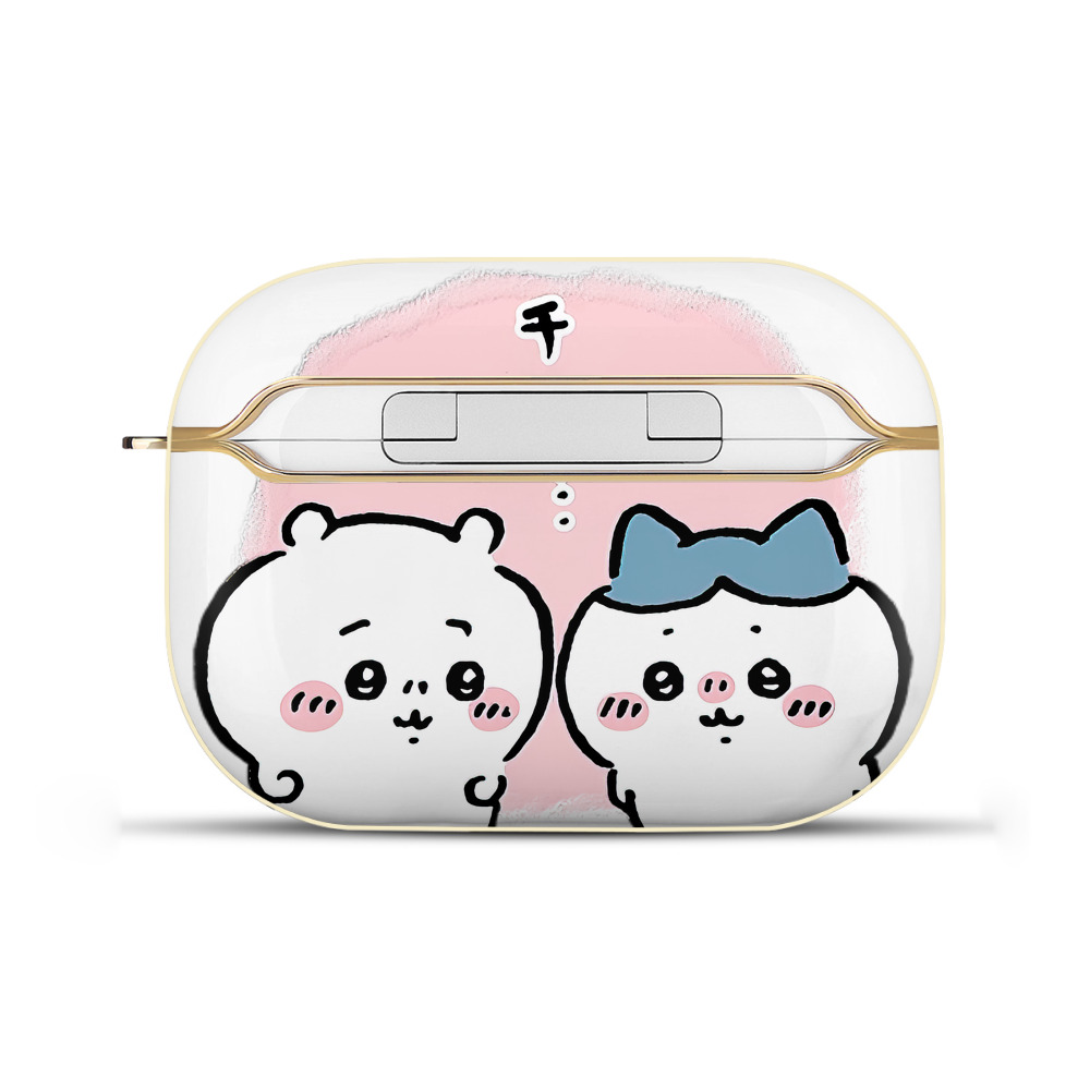 （画像用） ちいかわ ハチワレ Chii-kawa hachiware 【AirPods Pro用】ハードシェル保護ケース｜耐衝撃・防指紋・カラビナ付き商品仕様