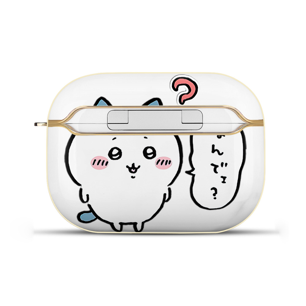 （画像用） ちいかわ ハチワレ Chii-kawa hachiware 【AirPods Pro用】ハードシェル保護ケース｜耐衝撃・防指紋・カラビナ付き商品仕様