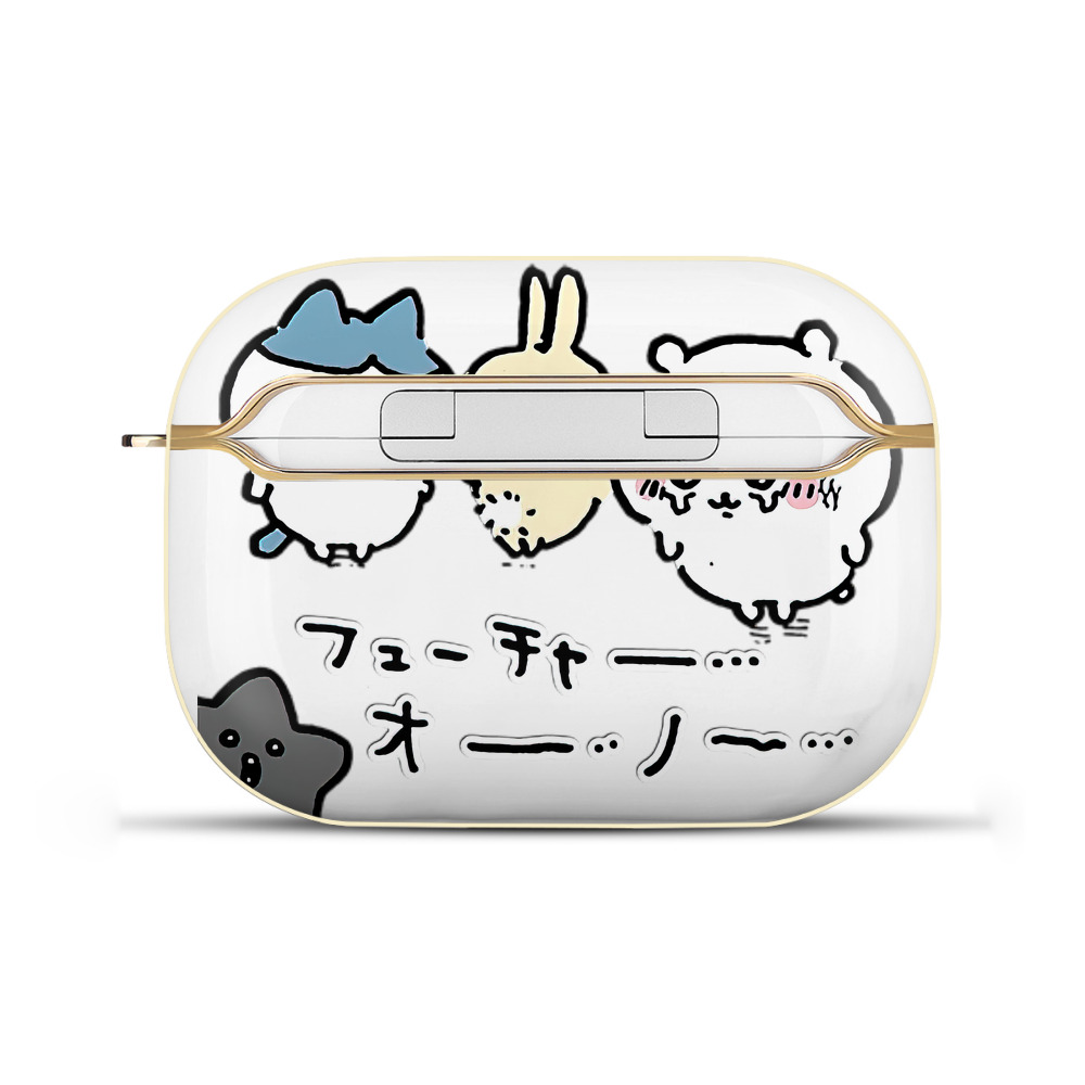 （画像用） ちいかわ ハチワレ Chii-kawa hachiware 【AirPods Pro用】ハードシェル保護ケース｜耐衝撃・防指紋・カラビナ付き商品仕様