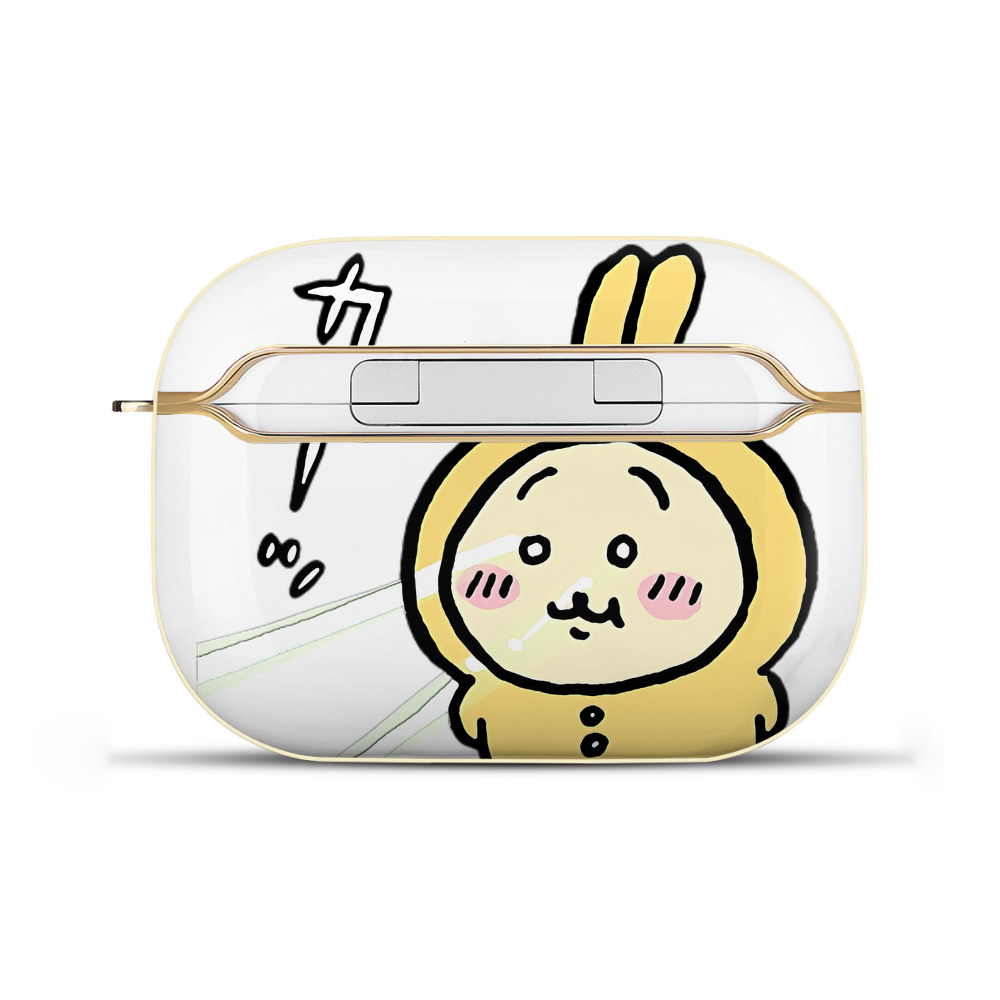 （画像用） ちいかわ うさぎ Chii-kawa usagi 【AirPods Pro用】ハードシェル保護ケース｜耐衝撃・防指紋・カラビナ付き商品仕様