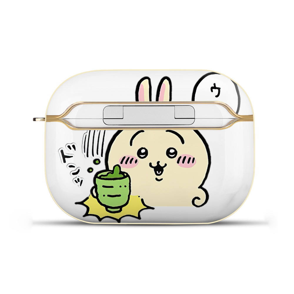 （画像用） ちいかわ うさぎ Chii-kawa usagi 【AirPods Pro用】ハードシェル保護ケース｜耐衝撃・防指紋・カラビナ付き商品仕様