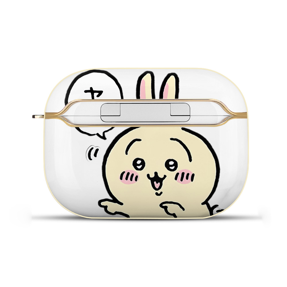 （画像用） ちいかわ うさぎ Chii-kawa usagi 【AirPods Pro用】ハードシェル保護ケース｜耐衝撃・防指紋・カラビナ付き商品仕様
