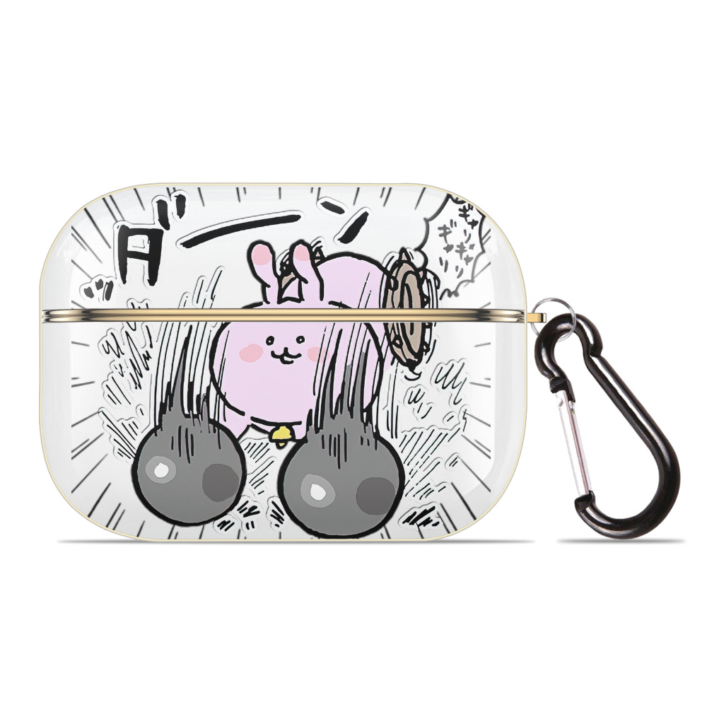 （画像用） ちいかわ うさぎ Chii-kawa usagi 【AirPods Pro用】ハードシェル保護ケース｜耐衝撃・防指紋・カラビナ付き商品仕様