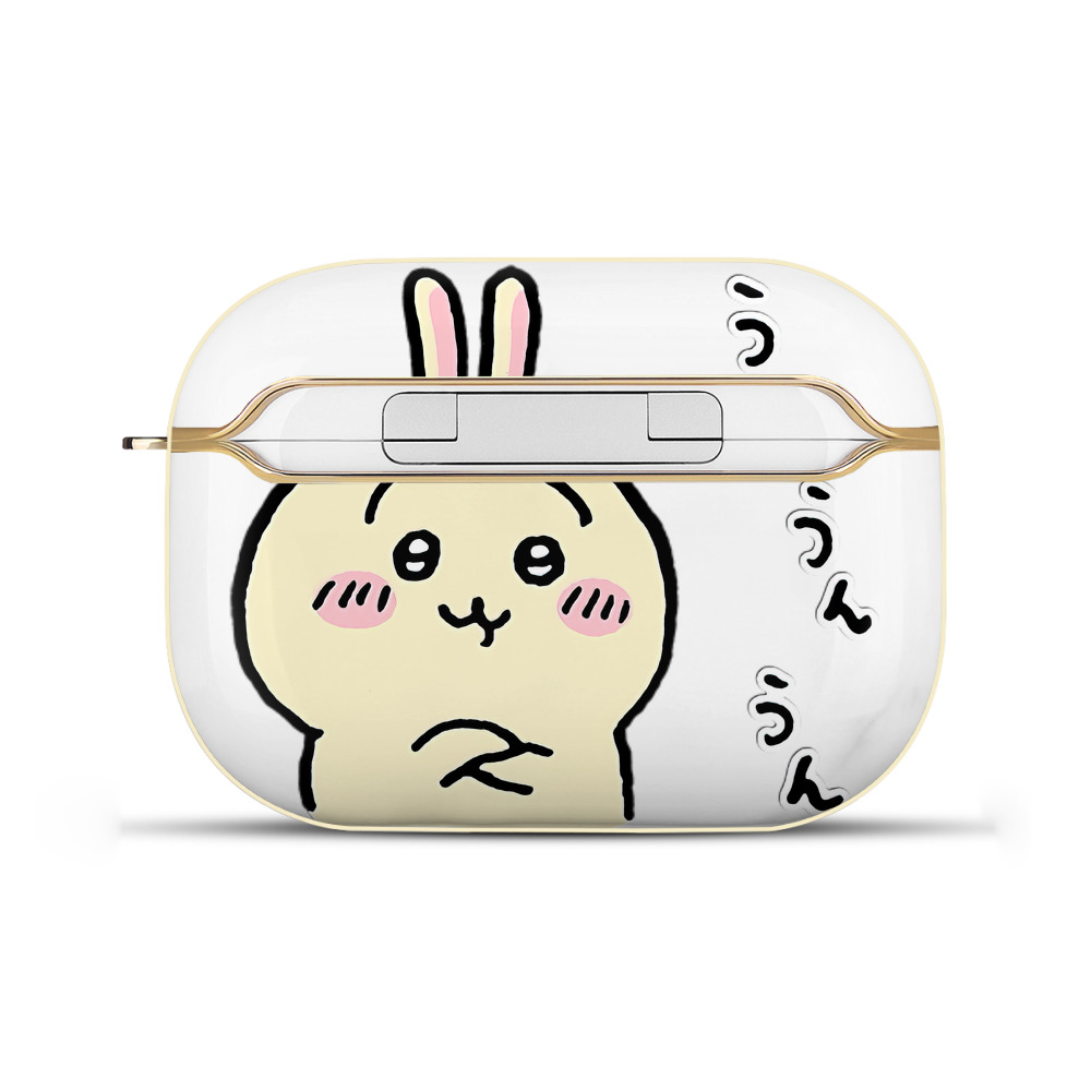 （画像用） ちいかわ うさぎ Chii-kawa usagi 【AirPods Pro用】ハードシェル保護ケース｜耐衝撃・防指紋・カラビナ付き商品仕様