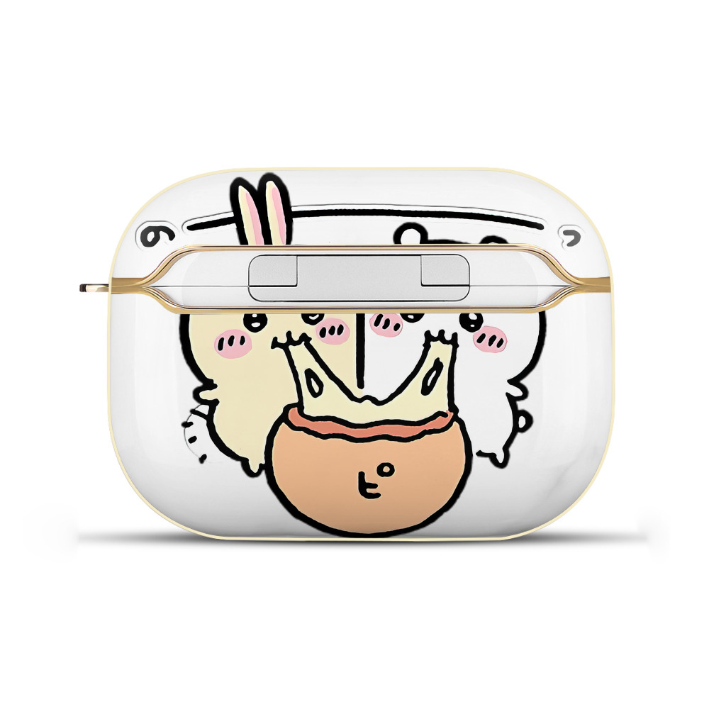 （画像用） ちいかわ うさぎ Chii-kawa usagi 【AirPods Pro用】ハードシェル保護ケース｜耐衝撃・防指紋・カラビナ付き商品仕様