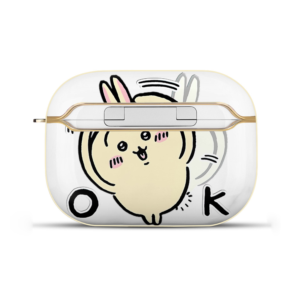 （画像用） ちいかわ うさぎ Chii-kawa usagi 【AirPods Pro用】ハードシェル保護ケース｜耐衝撃・防指紋・カラビナ付き商品仕様