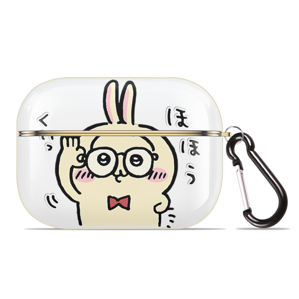 （画像用） ちいかわ うさぎ Chii-kawa usagi 【AirPods Pro用】ハードシェル保護ケース｜耐衝撃・防指紋・カラビナ付き商品仕様