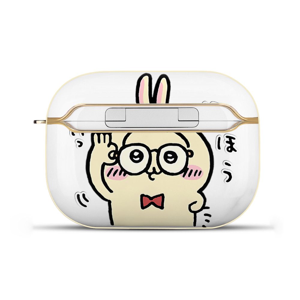 （画像用） ちいかわ うさぎ Chii-kawa usagi 【AirPods Pro用】ハードシェル保護ケース｜耐衝撃・防指紋・カラビナ付き商品仕様