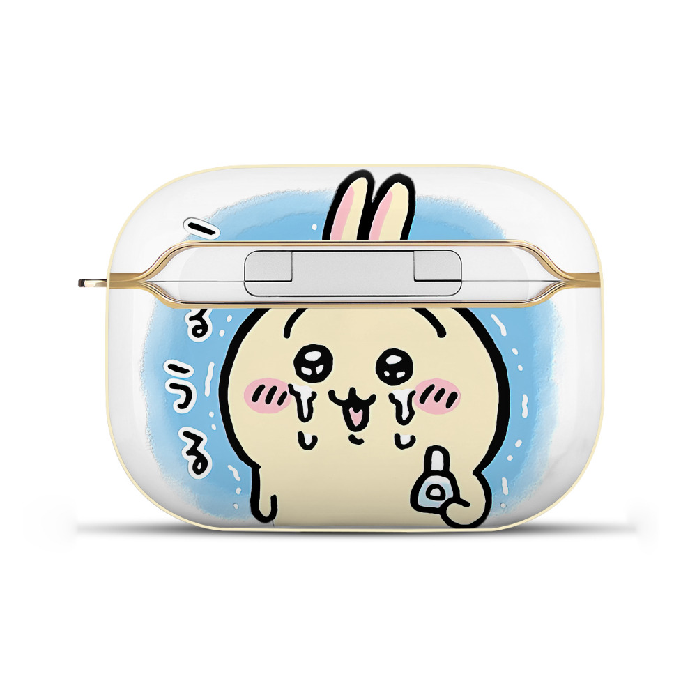 （画像用） ちいかわ うさぎ Chii-kawa usagi 【AirPods Pro用】ハードシェル保護ケース｜耐衝撃・防指紋・カラビナ付き商品仕様